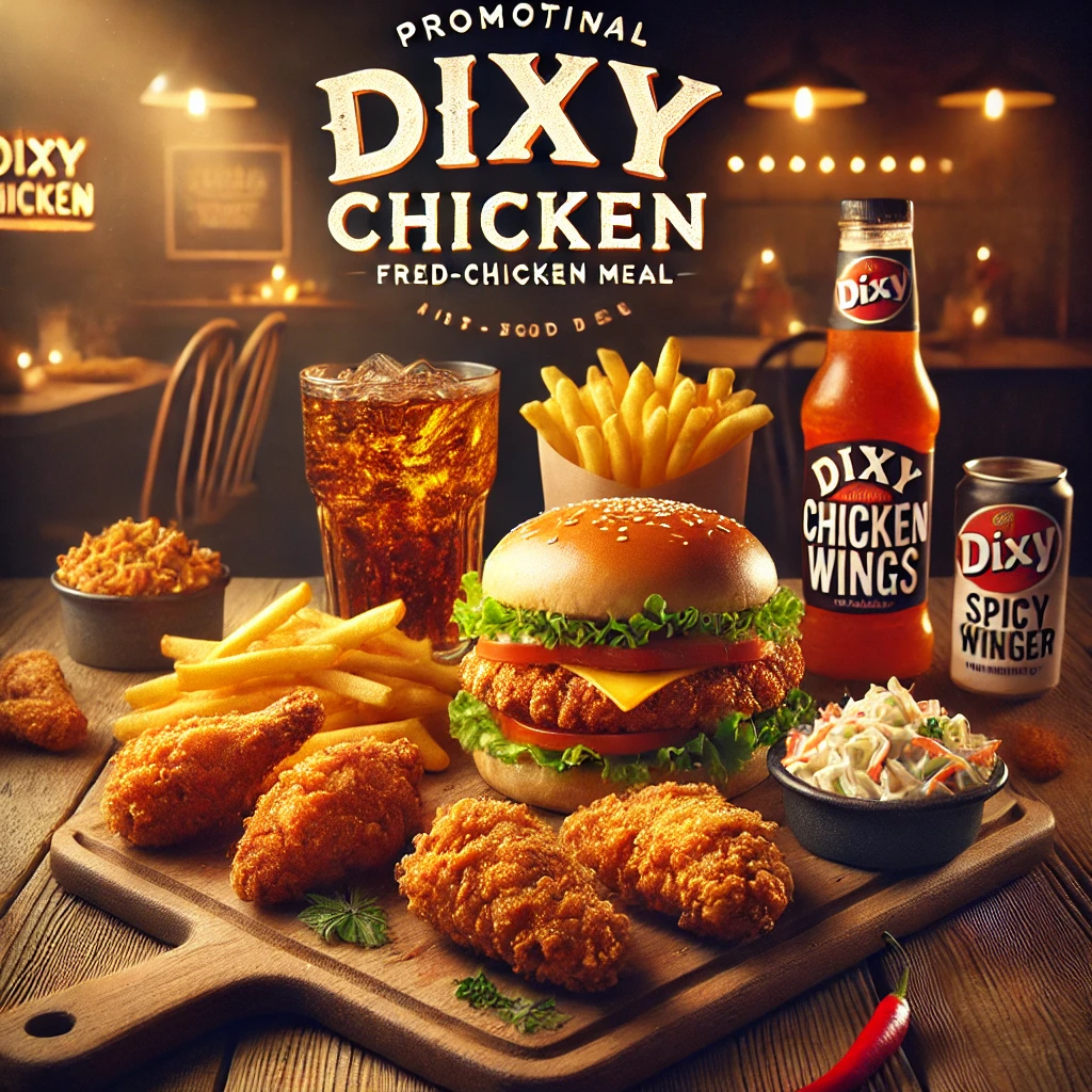 image including burger fries dink coke and sauce bottle