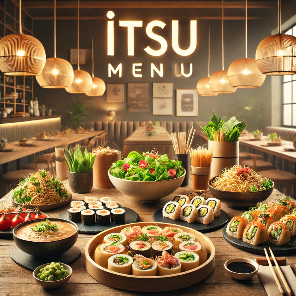 image inlcudes varietu of vegteables, sushis and side orders
