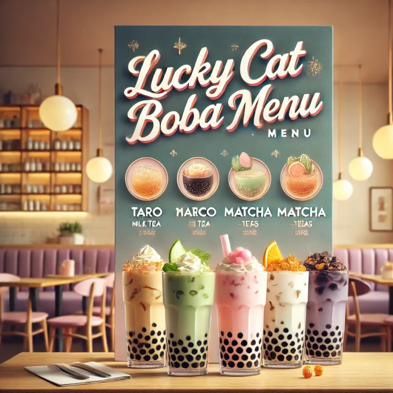 Lucky Cat Boba menu menuspotuk