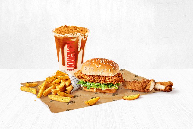 Mini Fillet Burger Variety Meal with Caramel Krunch Shake kfcmenuprices