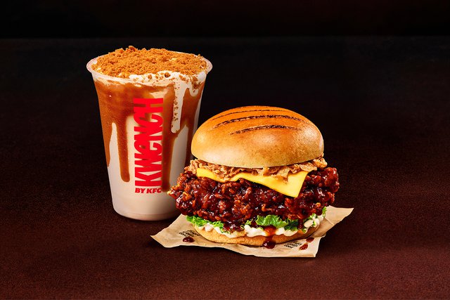 Sticky BBQ Drip Burger & Kwench Shake menuspotuk