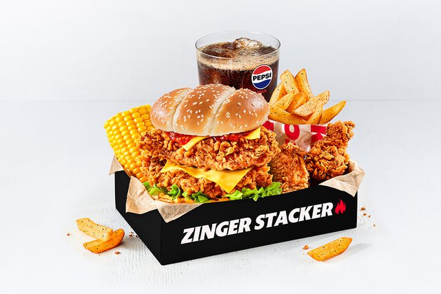 Zinger Stacker Box Meal menuspotuk