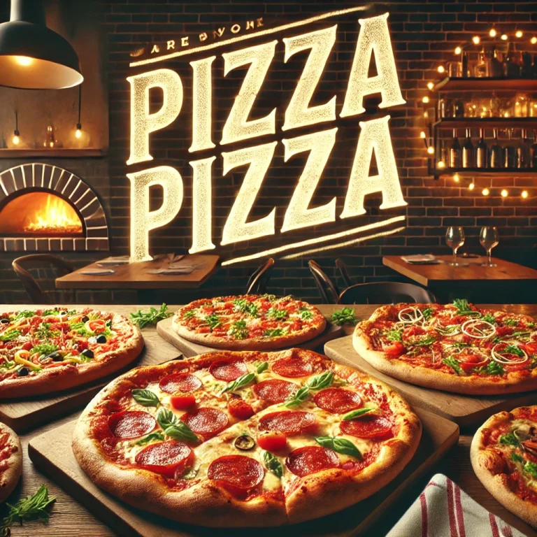 DALL·E 2025 02 22 02.05.34 A mouthwatering selection from the Pizza Pizza menu featuring a variety of freshly baked pizzas with melted cheese pepperoni vegetables and a cris