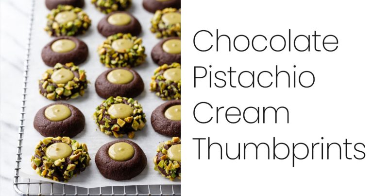 Chocolate Pistachio Cream Thumbprints