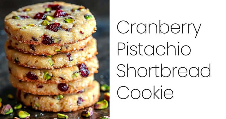 Cranberry Pistachio Shortbread Cookie