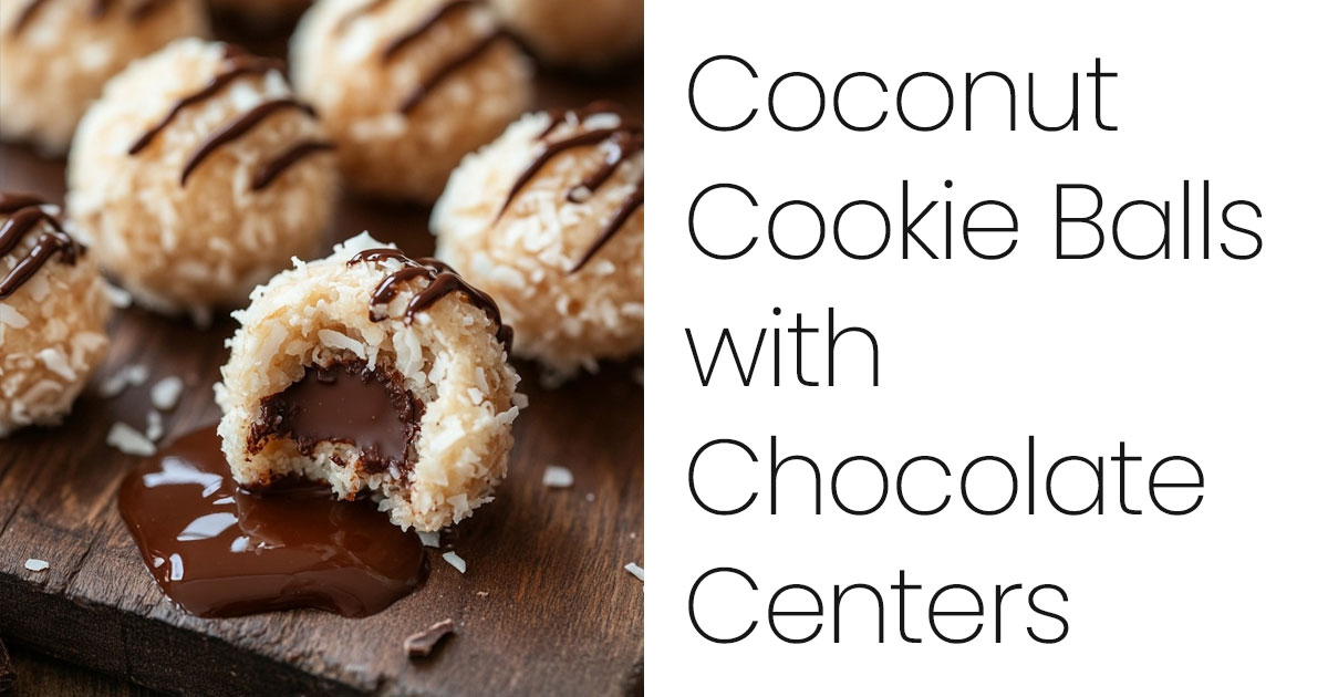 Coconut Cookie Balls with Chocolate Centers