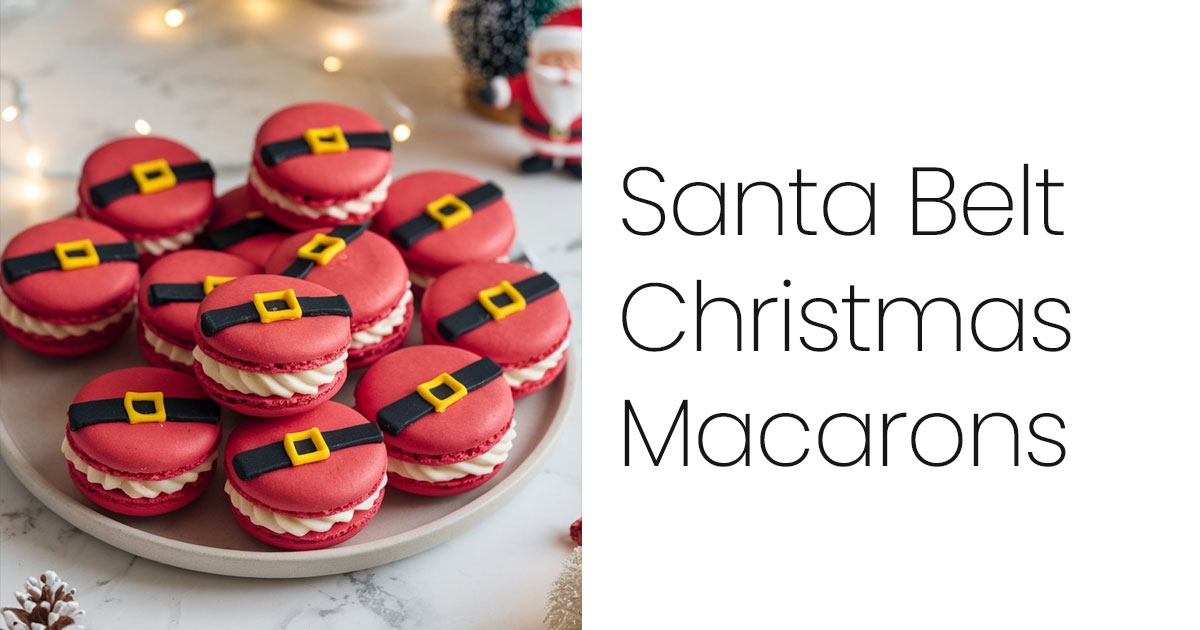Santa Belt Christmas Macarons