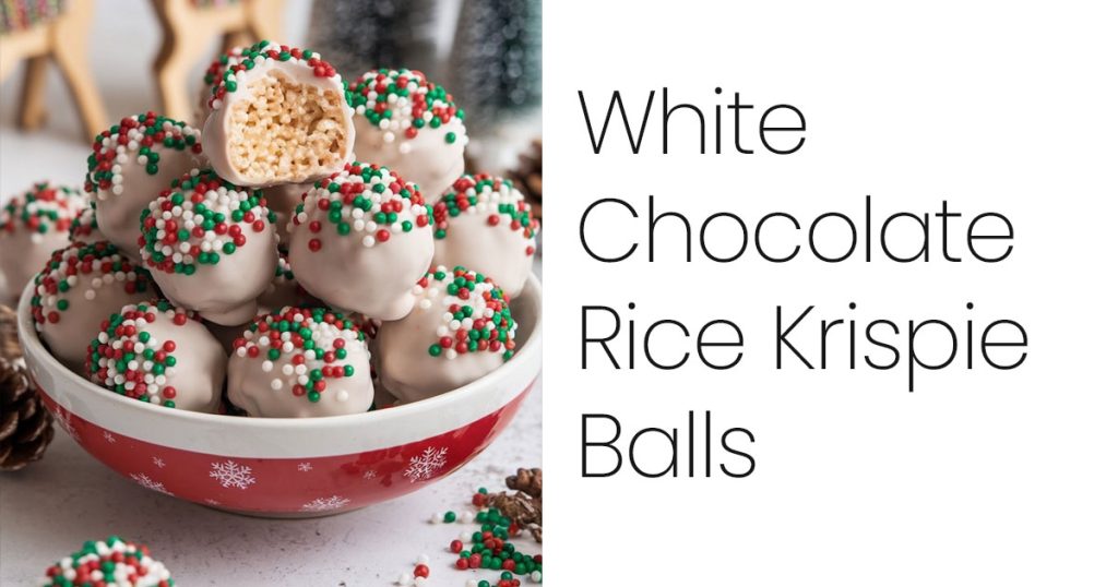 White Chocolate Rice Krispie Balls