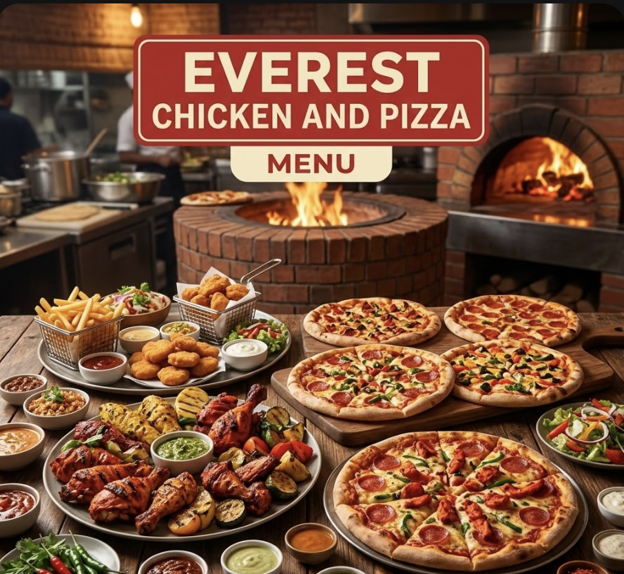 featured image of everest chicken and pizza