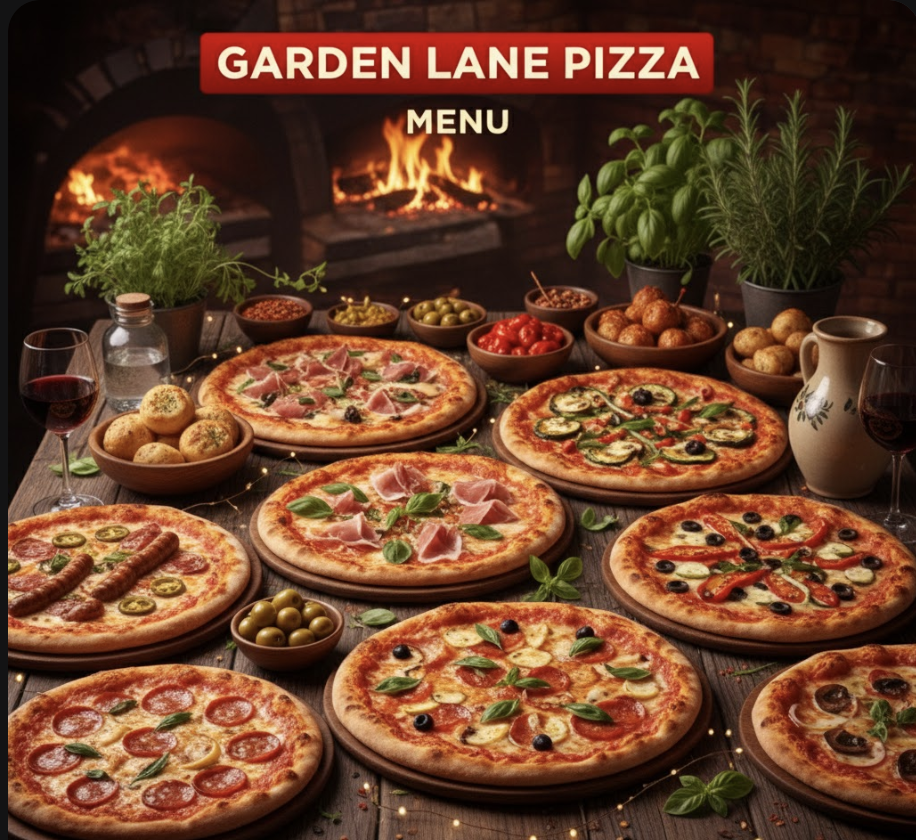 featured image of garden lane pizza