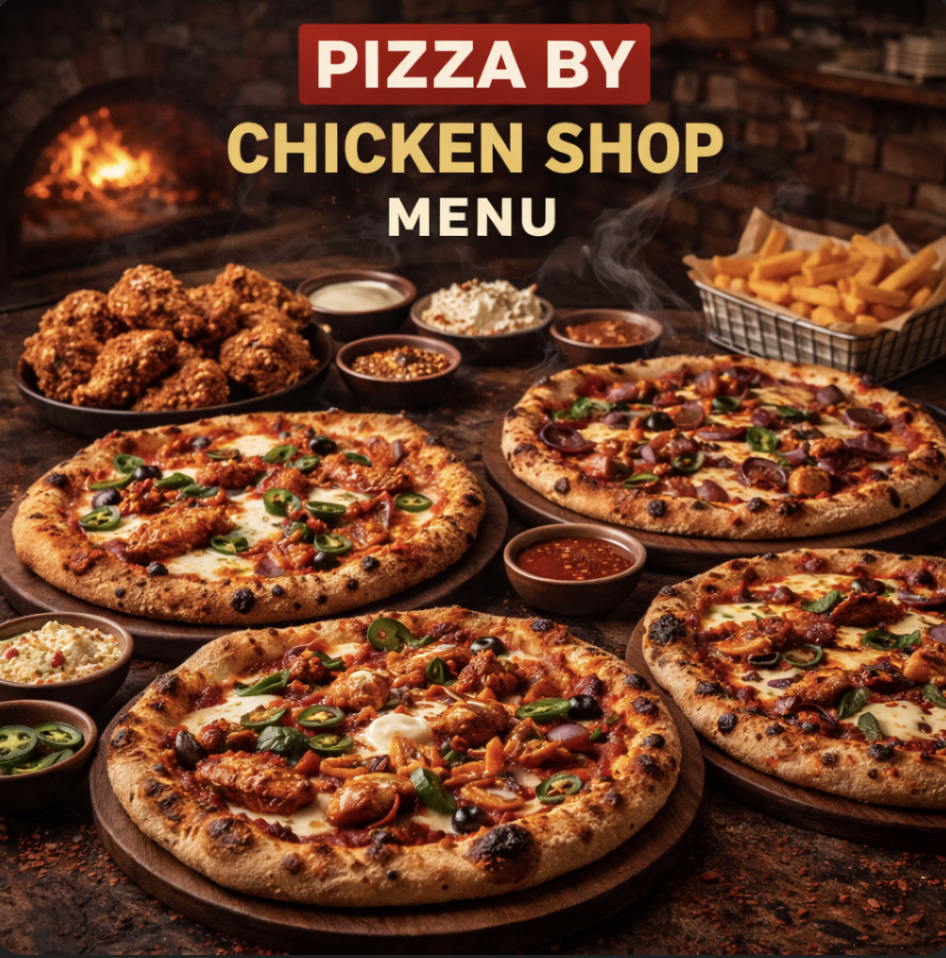 featured image of pizza by chicken shop