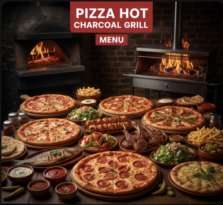featured image of pizza hot charcoal grill