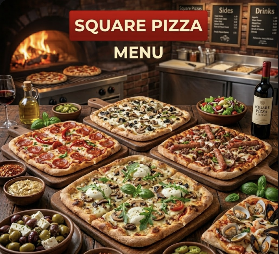 featured image of square pizza