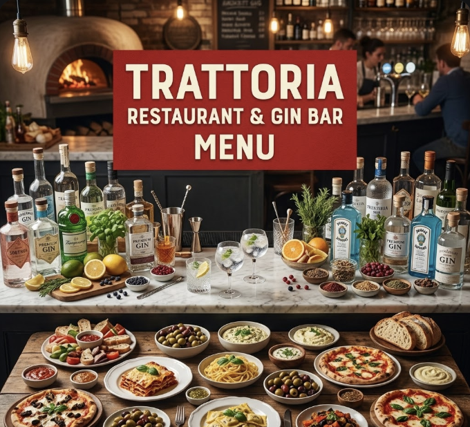 featured image of trattoria restaurant amp gin bar