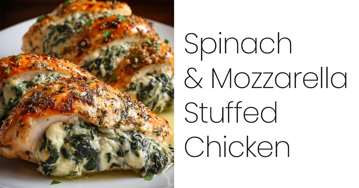 Spinach and Mozzarella Stuffed Chicken