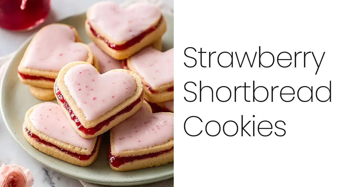 Strawberry Shortbread Cookies