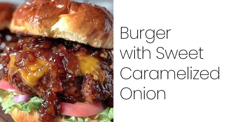Burger with Sweet Caramelized Onion