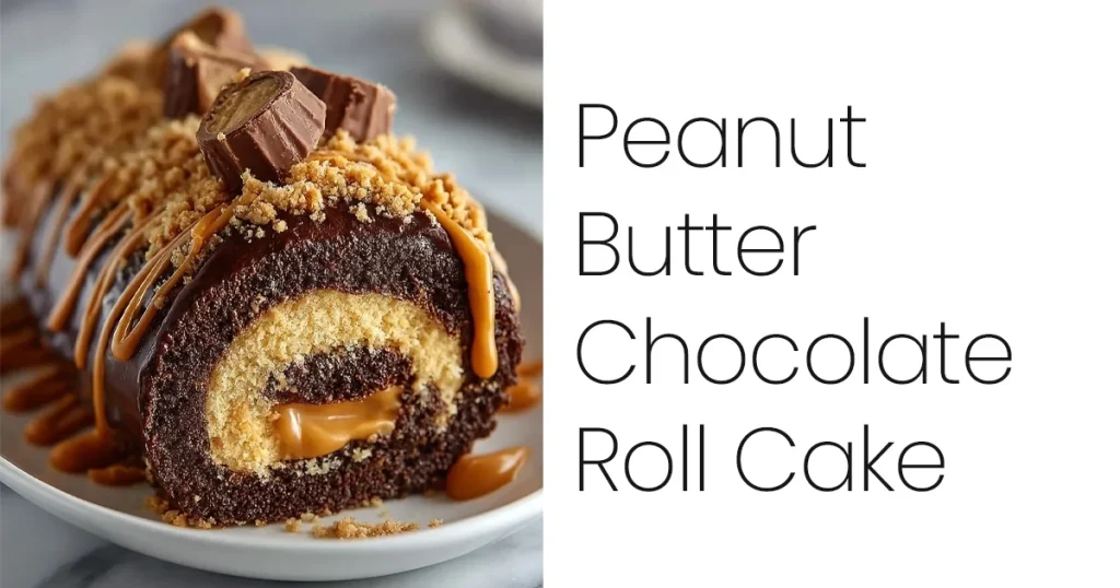 Peanut Butter Chocolate Roll Cake