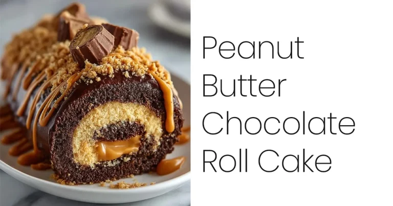 Peanut Butter Chocolate Roll Cake