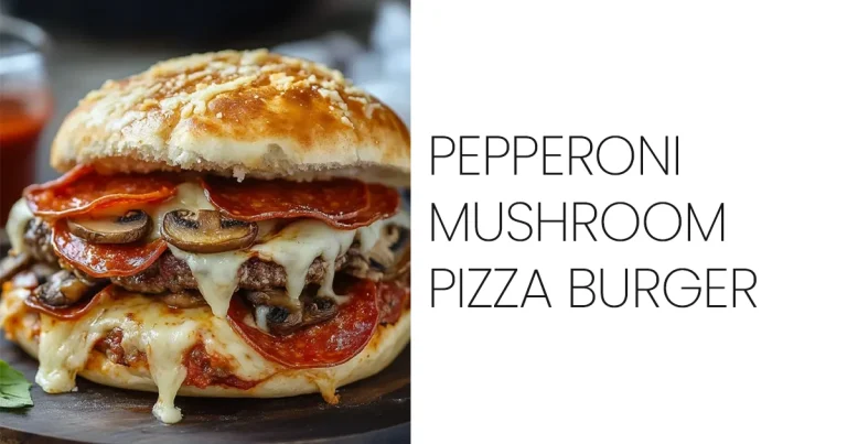 Pepperoni Mushroom Pizza Burger