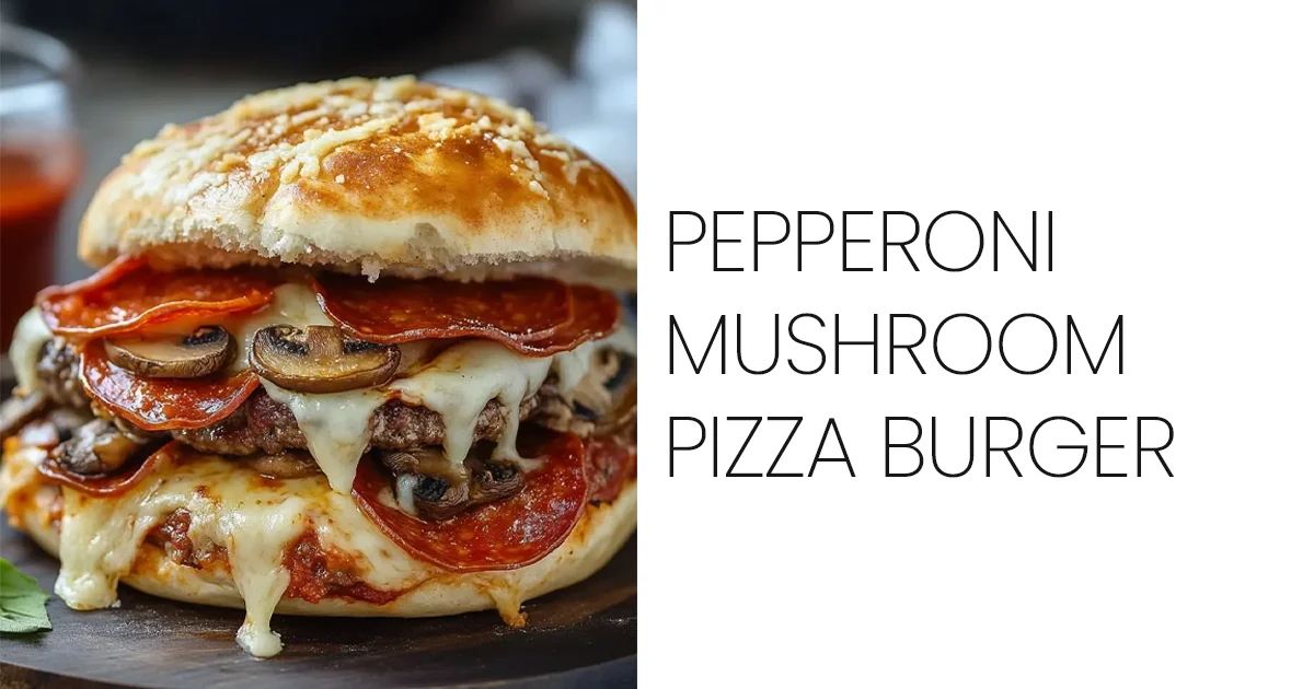 Pepperoni Mushroom Pizza Burger