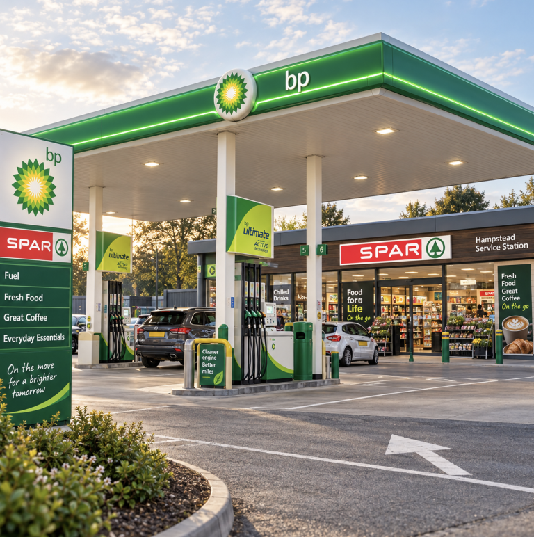 BP SPAR Hampstead Service Station menuspot