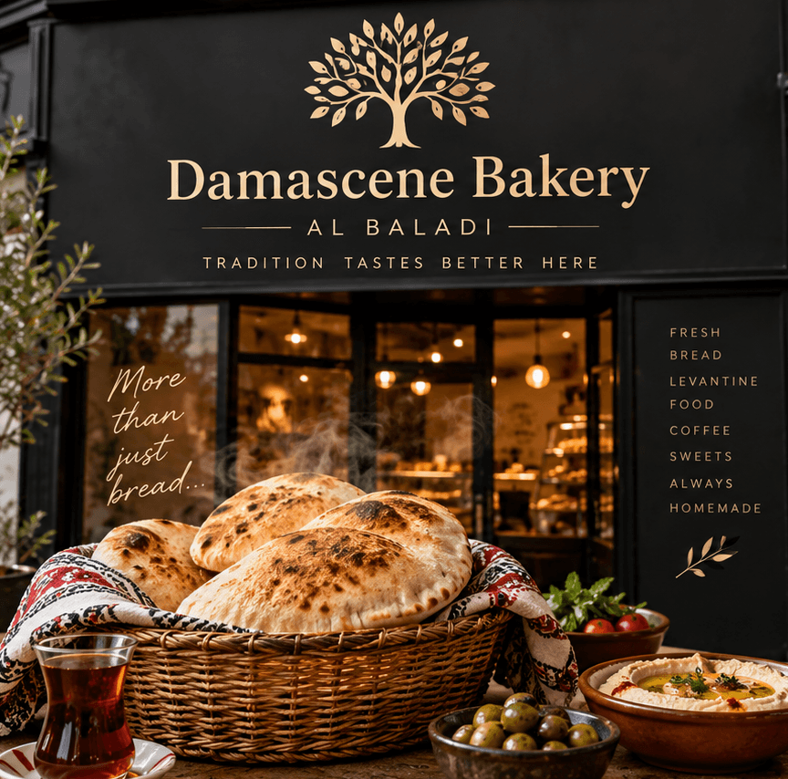 Damascene Bakery menuspot