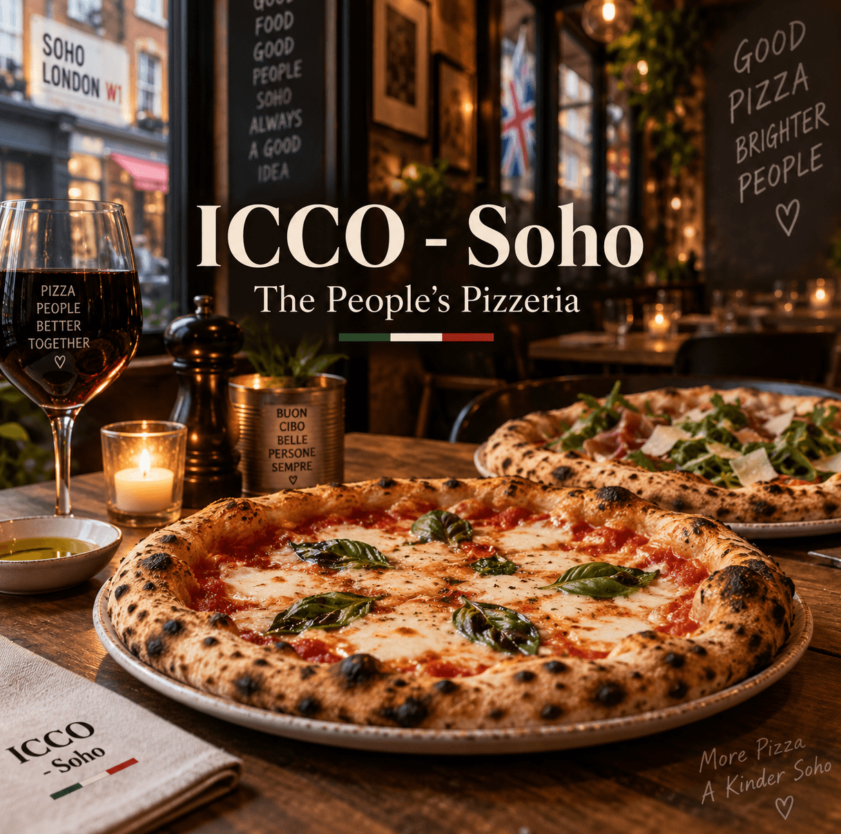 ICCO Soho “The People’s Pizzeria” menuspot
