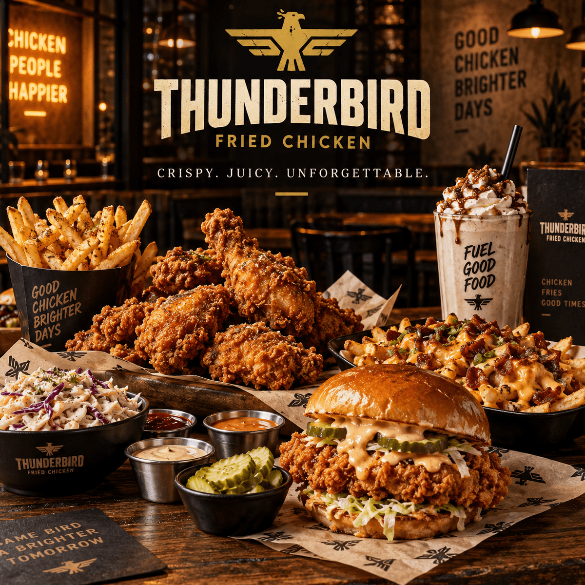 Thunderbird Fried Chicken menuspot