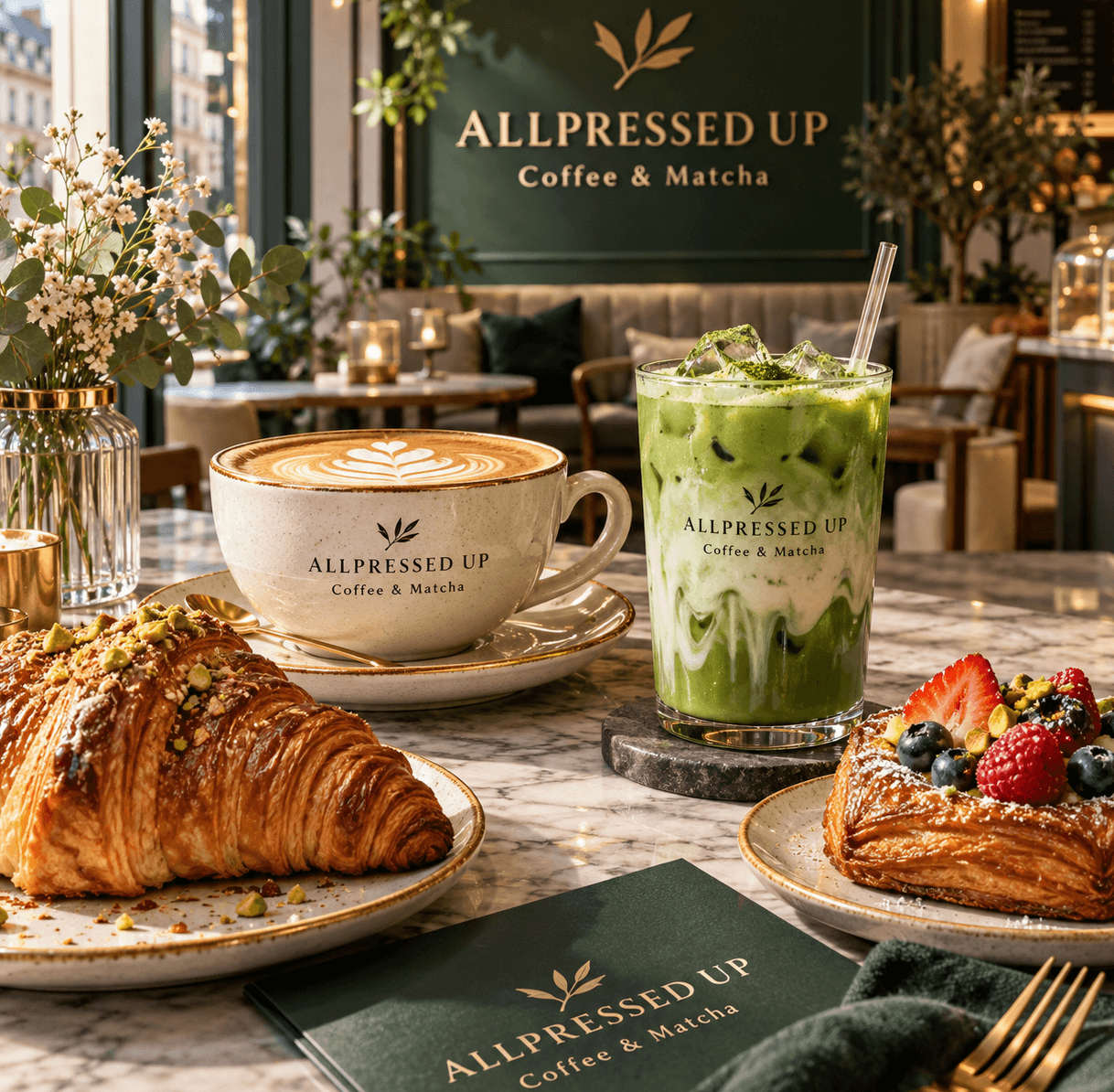 ALLPRESSED UP Coffee & Matcha menuspot