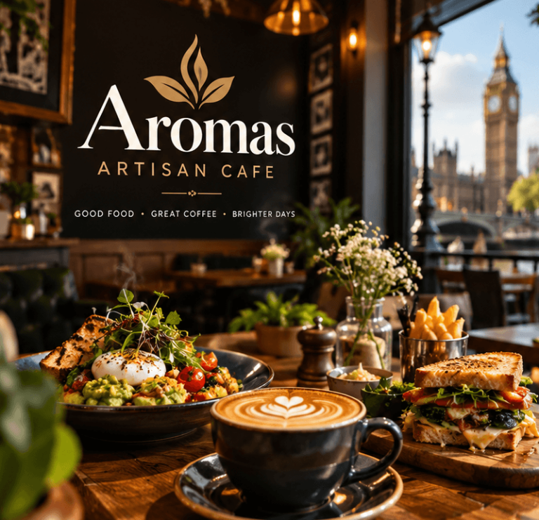 Aromas Artisan Cafe logo image menuspotuk